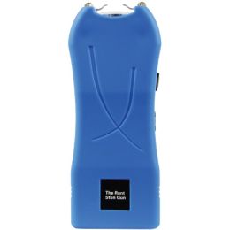 Rechargeable Runt 80,000,000 volt stun gun with flashlight and wrist strap disable pin Blue