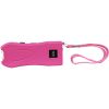 Rechargeable Runt 80,000,000 volt stun gun with flashlight and wrist strap disable pin Pink