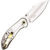 Assisted Open Folding Pocket Knife with Gold Trim
