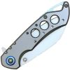 Assisted Open Folding Pocket Knife, Grey Handle w/ Blue Accents