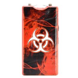 Self Defense Biohazard Red Stun Gun Rechargeable LED Flashlight